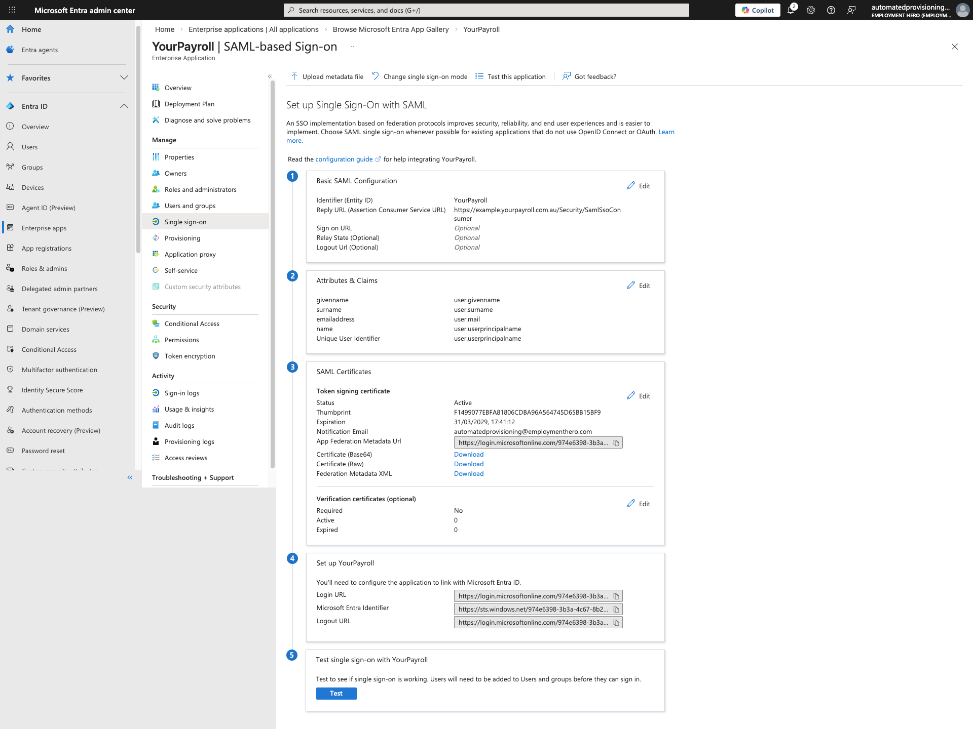 Entra endpoints copy