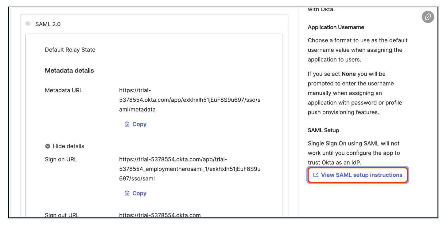 Okta SAML instructions